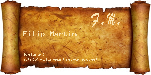 Filip Martin névjegykártya